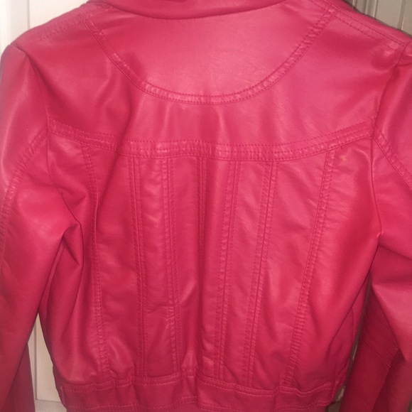 Pink leather jacket - Picture 4 of 5